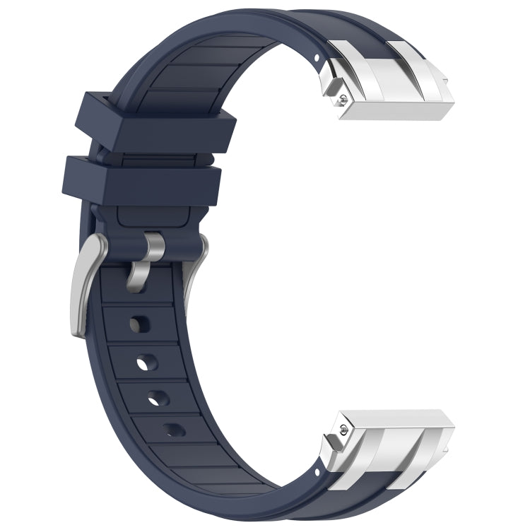 For Amazfit GTS 20mm Quick Release Silver Buckle Royal Silicone Watch Band(Navy Blue) - free shipping - PMC TechLife - Order now!