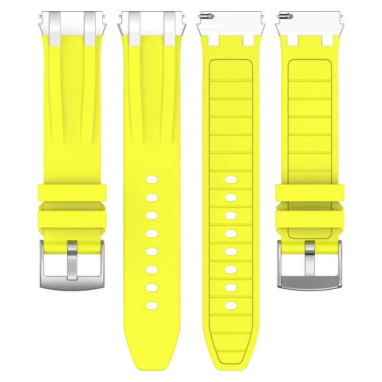 For Amazfit Bip 20mm Quick Release Silver Buckle Royal Silicone Watch Band(Vital Yellow) - free shipping - PMC TechLife - Order now!