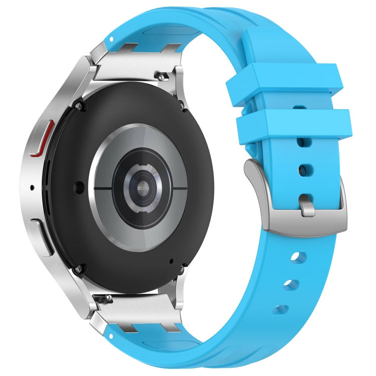 For Amazfit Bip 20mm Quick Release Silver Buckle Royal Silicone Watch Band(Sky Blue) - free shipping - PMC TechLife - Order now!