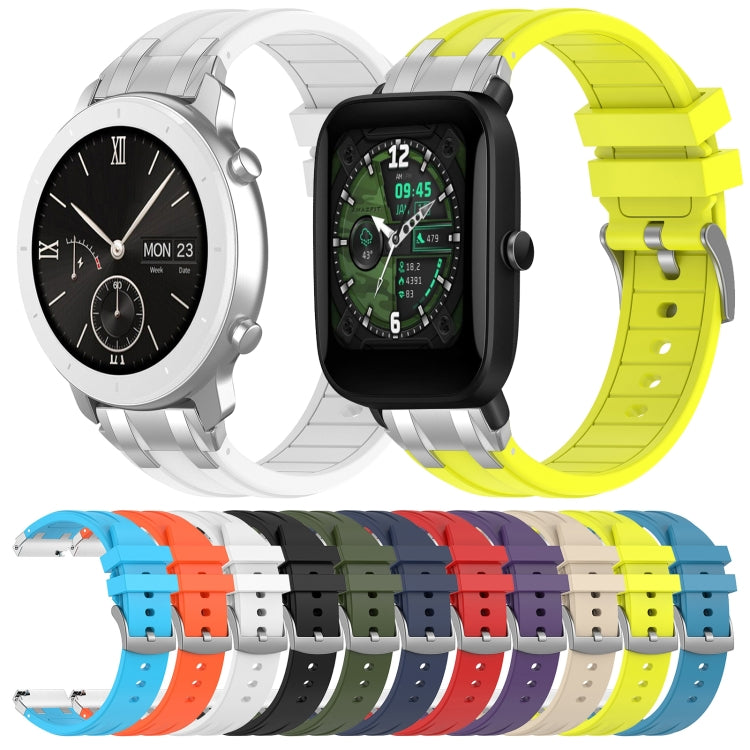 For Amazfit GTS 2e 20mm Quick Release Silver Buckle Royal Silicone Watch Band(Sea Blue) - free shipping - PMC TechLife - Order now!