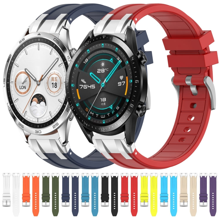 For Huawei Watch 4 22mm Quick Release Silver Buckle Royal Silicone Watch Band(Red) - free shipping - PMC TechLife - Order now!