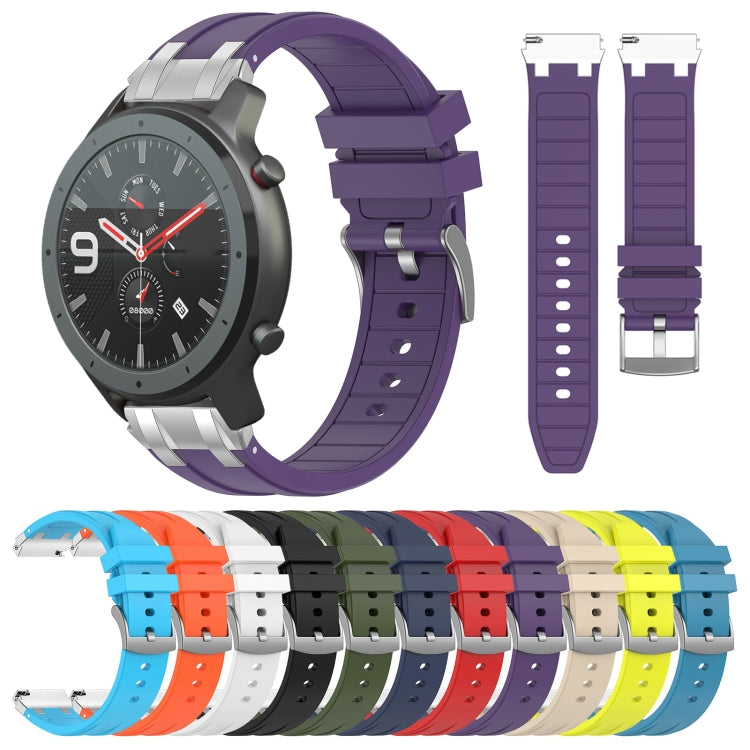 For Amazfit Watch GTR 2 22mm Quick Release Silver Buckle Royal Silicone Watch Band(Starlight) - free shipping - PMC TechLife - Order now!