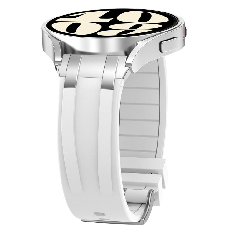 For Xiaomi Watch S2 22mm Quick Release Silver Buckle Royal Silicone Watch Band(White) - free shipping - PMC TechLife - Order now!