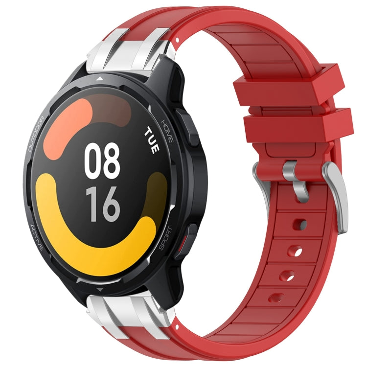 For Xiaomi Watch S1 Active 22mm Quick Release Silver Buckle Royal Silicone Watch Band(Red) - free shipping - PMC TechLife - Order now!