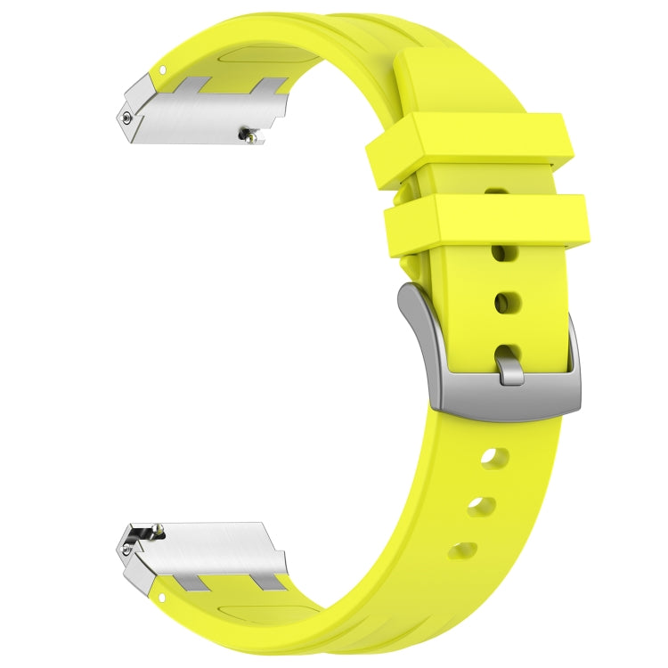 For Garmin Forerunner 265 22mm Quick Release Silver Buckle Royal Silicone Watch Band(Vital Yellow) - free shipping - PMC TechLife - Order now!