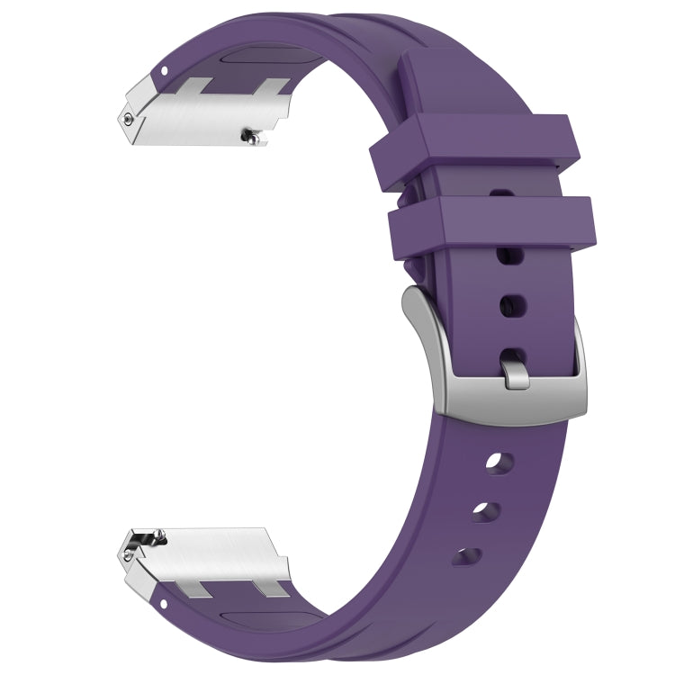 For Garmin Forerunner 265 22mm Quick Release Silver Buckle Royal Silicone Watch Band(Purple) - free shipping - PMC TechLife - Order now!