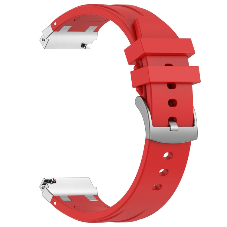For Garmin Forerunner 255 22mm Quick Release Silver Buckle Royal Silicone Watch Band(Red) - free shipping - PMC TechLife - Order now!