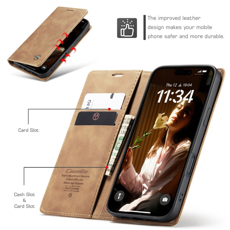 For iPhone 16 Pro Max CaseMe 013 Multifunctional Horizontal Flip Leather Phone Case(Brown) - iPhone 16 Pro Max Cases by CaseMe | Online Shopping South Africa | PMC Jewellery | Buy Now Pay Later Mobicred