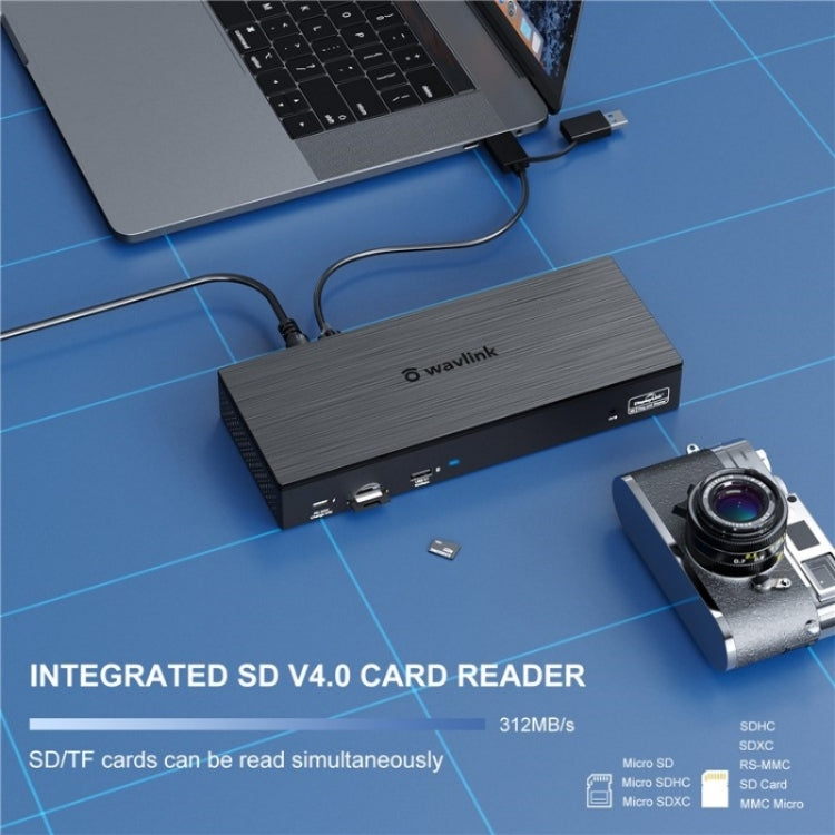 WAVLINK UG69PD8 Pro 18-in-1 DP / HD 5K Quadruple Display USB C Universal Docking Station, Plug:AU Plug - free shipping - PMc TechLife - Order now!