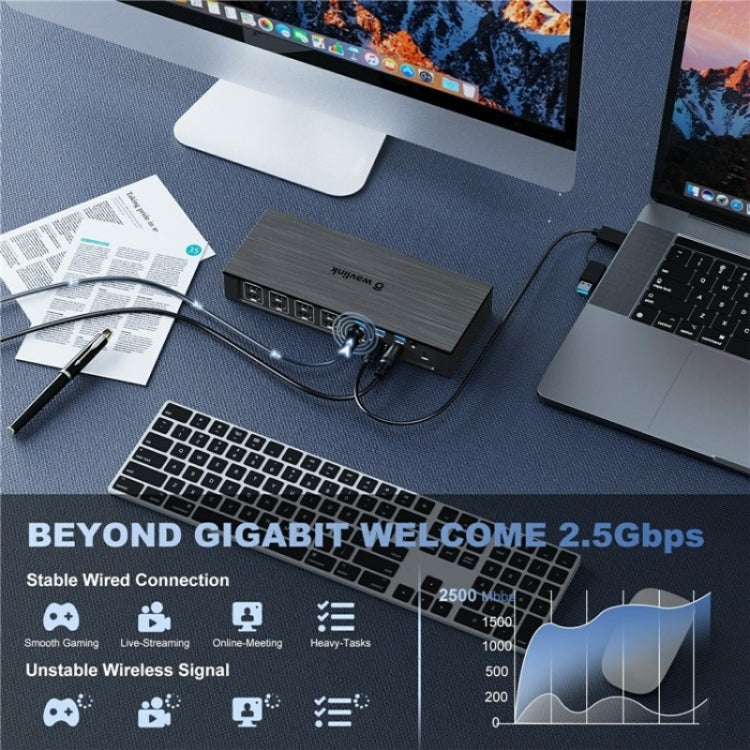 WAVLINK UG69PD8 Pro 18-in-1 DP / HD 5K Quadruple Display USB C Universal Docking Station, Plug:EU Plug - free shipping - PMc TechLife - Order now!