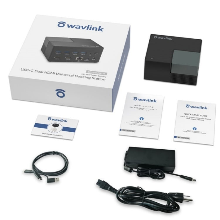 WAVLINK UG76PD2 3.5mm Audio, Gigabit Network Port Dual HD Universal Docking Station(EU Plug) - free shipping - PMc TechLife - Order now!