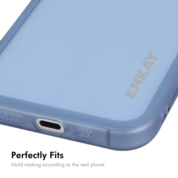 For iPhone 16 Plus ENKAY Hat-Prince Translucent Matte TPU Phone Case with Lens Film(White) - iPhone 16 Plus Cases by ENKAY | Online Shopping South Africa | PMC Jewellery | Buy Now Pay Later Mobicred