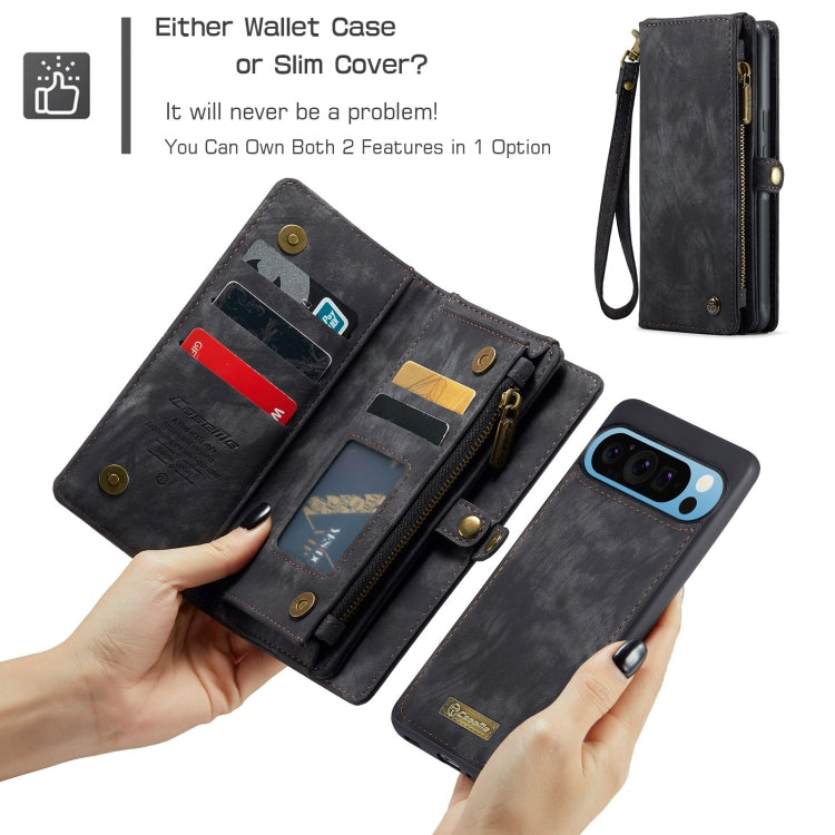 For Google Pixel 9 Pro XL CaseMe 008 Detachable Multifunctional Leather Phone Case(Black) - free shipping - PMC Jewellery - Order now!