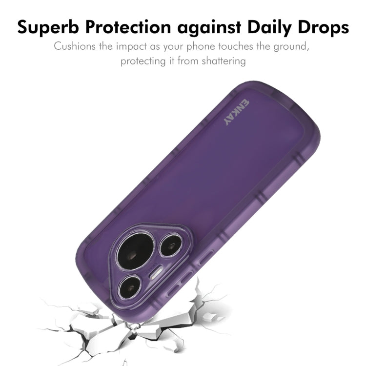 For Huawei Pura 70 Pro / 70 Pro+ ENKAY Hat-Prince Translucent Matte TPU Shockproof Phone Case(Purple) - Huawei Cases by ENKAY | Online Shopping South Africa | PMC Jewellery | Buy Now Pay Later Mobicred