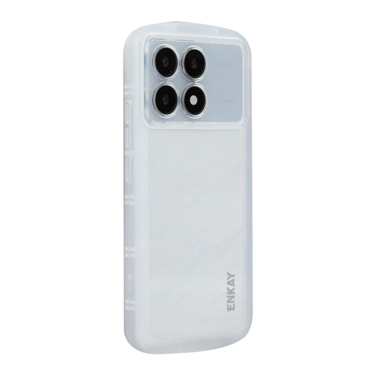 For Redmi K70 Ultra ENKAY Hat-Prince Translucent Matte TPU Shockproof Phone Case(White) - Xiaomi Cases by ENKAY | Online Shopping South Africa | PMC Jewellery | Buy Now Pay Later Mobicred