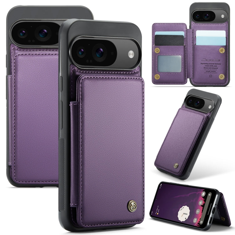 For Google Pixel 9 / 9 Pro CaseMe C22 Card Slots Holder RFID Anti-theft Phone Case(Purple) - Google Cases by CaseMe | Online Shopping South Africa | PMC Jewellery | Buy Now Pay Later Mobicred