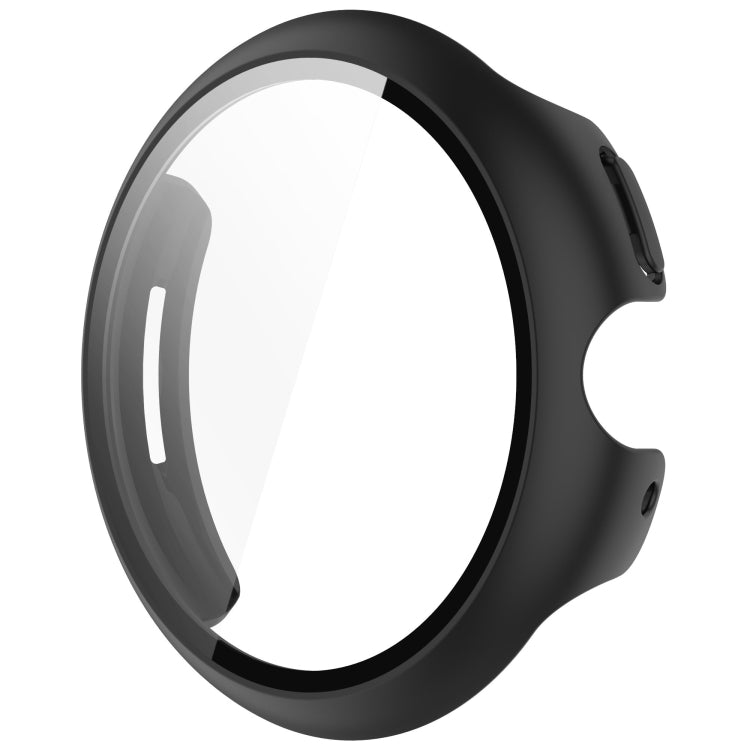 For Google Pixel Watch 3 45mm PC + Tempered Film Integrated Watch Protective Case(Black) - Watch Cases by PMC TechLife | Online Shopping South Africa | PMC TechLife | Buy Now Pay Later Mobicred
