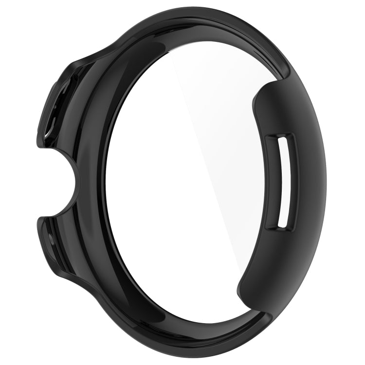 For Google Pixel Watch 3 45mm PC + Tempered Film Integrated Watch Protective Case(Black) - Watch Cases by PMC TechLife | Online Shopping South Africa | PMC TechLife | Buy Now Pay Later Mobicred