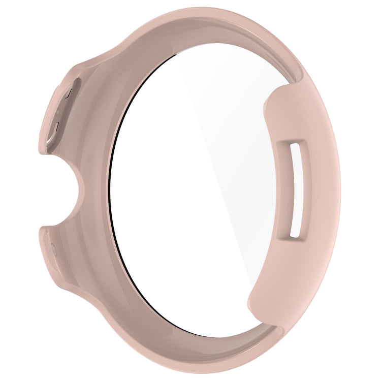 For Google Pixel Watch 3 45mm PC + Tempered Film Integrated Watch Protective Case(Pink) - Watch Cases by PMC TechLife | Online Shopping South Africa | PMC TechLife | Buy Now Pay Later Mobicred