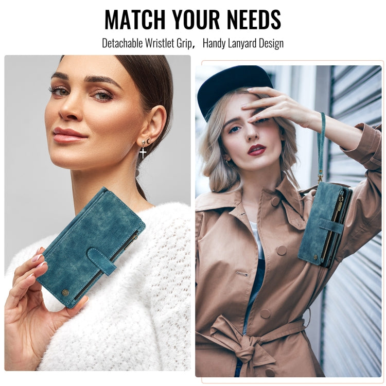 For Google Pixel 10 / 10 Pro / 9 CaseMe C30 Card Slots Zipper Wallet Leather Phone Case(Blue) - free shipping - PMC Jewellery - Order now!