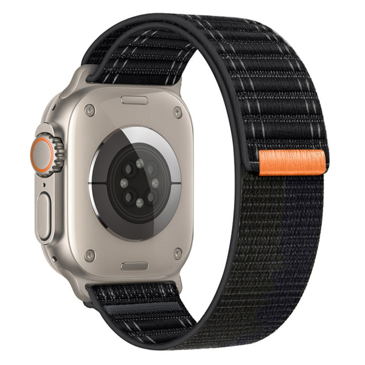 For Apple Watch Ultra 49mm Sea Wave Nylon Hook and Loop Fastener Watch Band(Black) - Watch Bands by PMC Jewellery | Online Shopping South Africa | PMC Jewellery | Buy Now Pay Later Mobicred