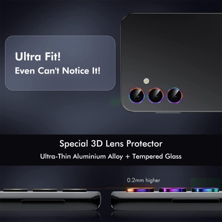 For OPPO Reno12 Global ENKAY Hat-Prince 9H Rear Camera Lens Aluminium Alloy Tempered Glass Film(Black) - Reno12 Tempered Glass by ENKAY | Online Shopping South Africa | PMC Jewellery | Buy Now Pay Later Mobicred