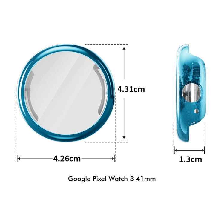 For Google Pixel Watch 3 41mm ENKAY Hat-Prince Full Coverage Electroplated Soft TPU Case with Screen Protection(Transparent) - free shipping - PMc TechLife - Order now!