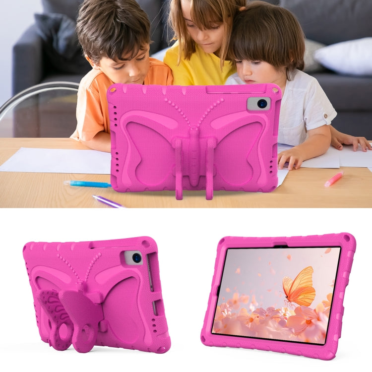 For Lenovo Tab M10 Plus TB-X606F 10.3 Butterfly Bracket EVA Shockproof Tablet Case(RoseRed) - Lenovo by PMC TechLife | Online Shopping South Africa | PMC TechLife | Buy Now Pay Later Mobicred