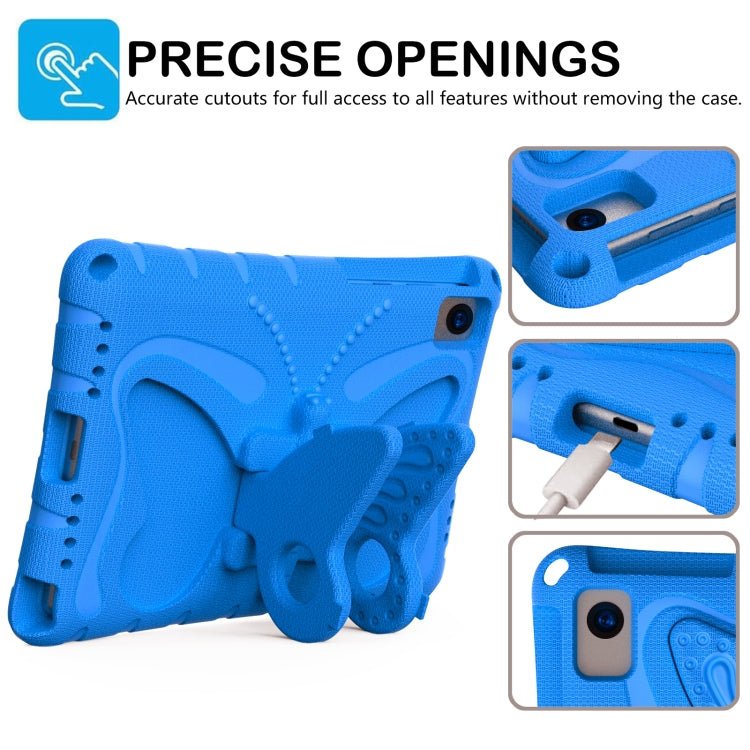 For Lenovo Tab K10 TB-X6C6F 10.3 Butterfly Bracket EVA Shockproof Tablet Case(Blue) - Lenovo by PMC TechLife | Online Shopping South Africa | PMC TechLife | Buy Now Pay Later Mobicred