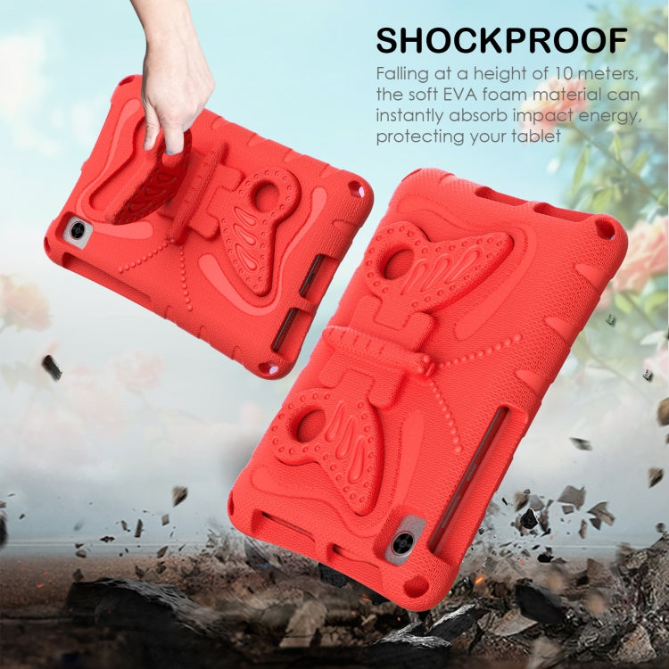 For Lenovo Tab M8 TB-8505F 8.0 / TB-8705N Butterfly Bracket EVA Shockproof Tablet Case(Red) - Lenovo by PMC TechLife | Online Shopping South Africa | PMC TechLife | Buy Now Pay Later Mobicred