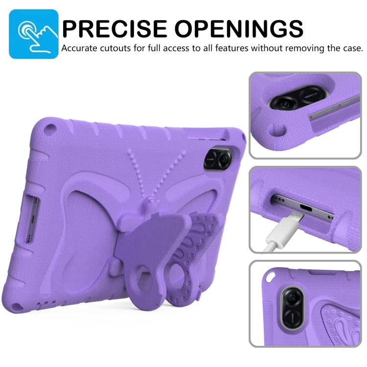 For Honor Pad X8 Pro 11.5 Butterfly Bracket EVA Shockproof Tablet Case(Light Purple) - Honor by PMC TechLife | Online Shopping South Africa | PMC TechLife | Buy Now Pay Later Mobicred