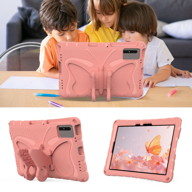 For Honor Tablet V7 11 2021 Butterfly Bracket EVA Shockproof Tablet Case(Pink Orange) - Honor by PMC TechLife | Online Shopping South Africa | PMC TechLife | Buy Now Pay Later Mobicred