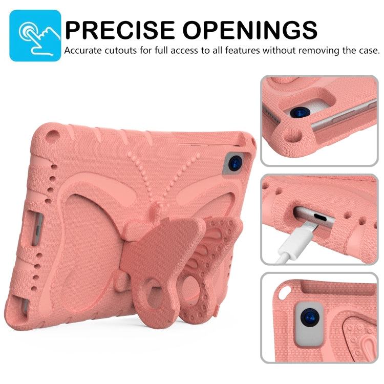 For Huawei MatePad SE 10.4 Butterfly Bracket EVA Shockproof Tablet Case(Pink Orange) - Huawei by PMC TechLife | Online Shopping South Africa | PMC TechLife | Buy Now Pay Later Mobicred