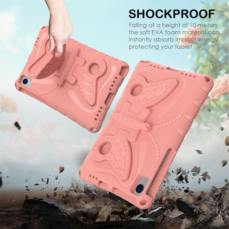 For Huawei MatePad SE 10.4 Butterfly Bracket EVA Shockproof Tablet Case(Pink Orange) - Huawei by PMC TechLife | Online Shopping South Africa | PMC TechLife | Buy Now Pay Later Mobicred
