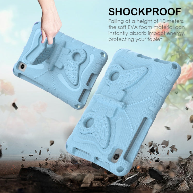 For Huawei MatePad T8 8.0 2020 Butterfly Bracket EVA Shockproof Tablet Case(Light Blue) - Huawei by PMC TechLife | Online Shopping South Africa | PMC TechLife | Buy Now Pay Later Mobicred
