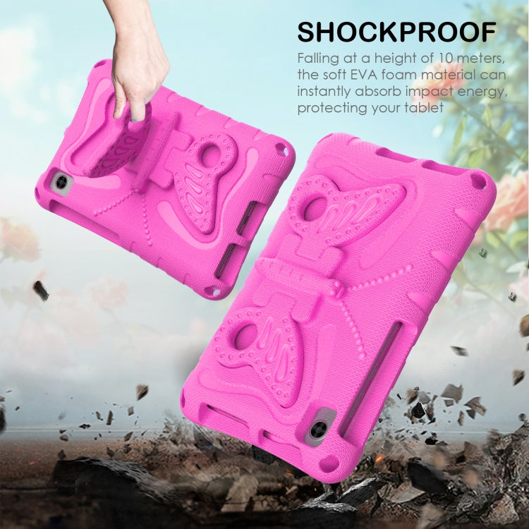 For Huawei MatePad T8 8.0 2020 Butterfly Bracket EVA Shockproof Tablet Case(Rose Red) - Huawei by PMC TechLife | Online Shopping South Africa | PMC TechLife | Buy Now Pay Later Mobicred