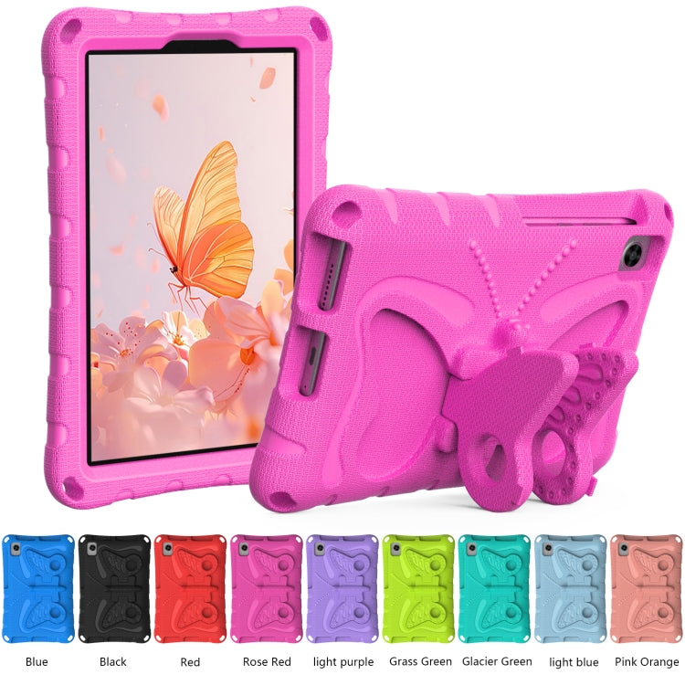 For TCL Tab 8 LE / WiFi 2023 Butterfly Bracket EVA Shockproof Tablet Case(Rose Red) - Others by PMC TechLife | Online Shopping South Africa | PMC TechLife | Buy Now Pay Later Mobicred