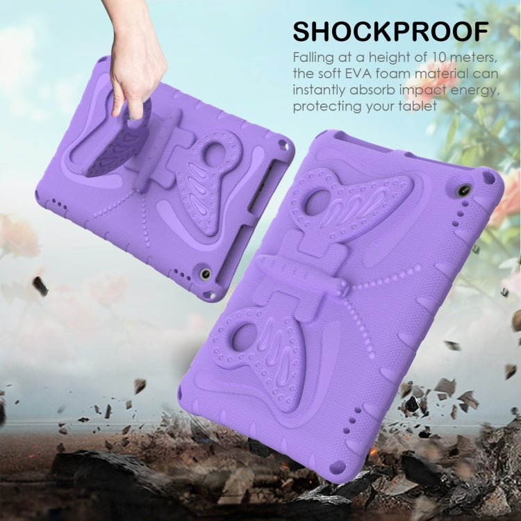 For Amazon Kindle Fire Max 11 2023 Butterfly Bracket EVA Shockproof Tablet Case(Light Purple) - Amazon by PMC TechLife | Online Shopping South Africa | PMC TechLife | Buy Now Pay Later Mobicred