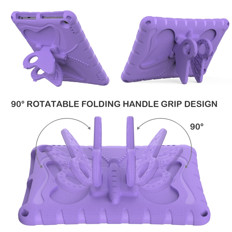 For Amazon Kindle Fire Max 11 2023 Butterfly Bracket EVA Shockproof Tablet Case(Light Purple) - Amazon by PMC TechLife | Online Shopping South Africa | PMC TechLife | Buy Now Pay Later Mobicred