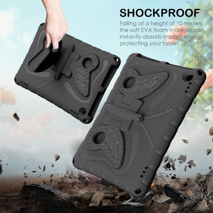 For Amazon Kindle Fire Max 11 2023 Butterfly Bracket EVA Shockproof Tablet Case(Black) - Amazon by PMC TechLife | Online Shopping South Africa | PMC TechLife | Buy Now Pay Later Mobicred