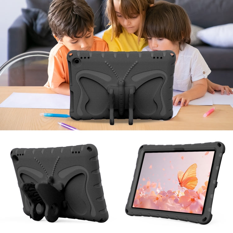 For Amazon Kindle Fire Max 11 2023 Butterfly Bracket EVA Shockproof Tablet Case(Black) - Amazon by PMC TechLife | Online Shopping South Africa | PMC TechLife | Buy Now Pay Later Mobicred