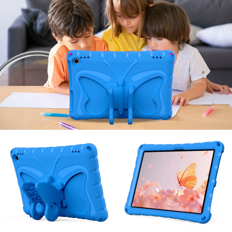 For Amazon Kindle Fire Max 11 2023 Butterfly Bracket EVA Shockproof Tablet Case(Blue) - Amazon by PMC TechLife | Online Shopping South Africa | PMC TechLife | Buy Now Pay Later Mobicred