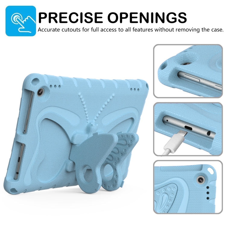 For Amazon Kindle Fire HD10 2021/2023 Butterfly Bracket EVA Shockproof Tablet Case(Light Blue) - Amazon by PMC TechLife | Online Shopping South Africa | PMC TechLife | Buy Now Pay Later Mobicred