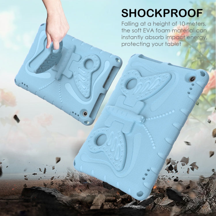 For Amazon Kindle Fire HD10 2021/2023 Butterfly Bracket EVA Shockproof Tablet Case(Light Blue) - Amazon by PMC TechLife | Online Shopping South Africa | PMC TechLife | Buy Now Pay Later Mobicred