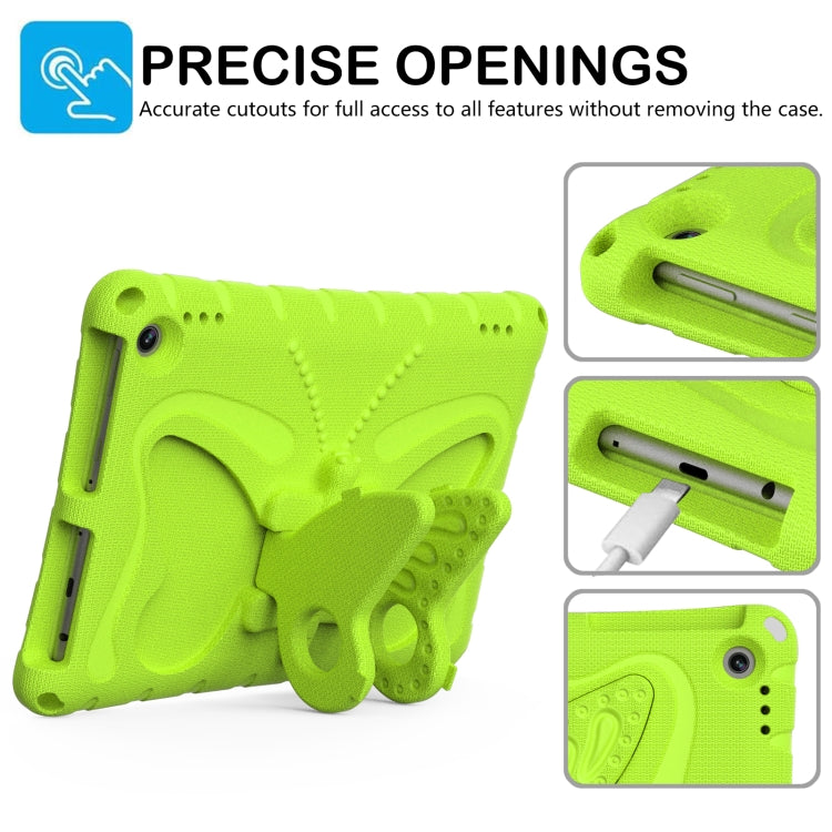 For Amazon Kindle Fire HD10 2021/2023 Butterfly Bracket EVA Shockproof Tablet Case(Grass Green) - Amazon by PMC TechLife | Online Shopping South Africa | PMC TechLife | Buy Now Pay Later Mobicred