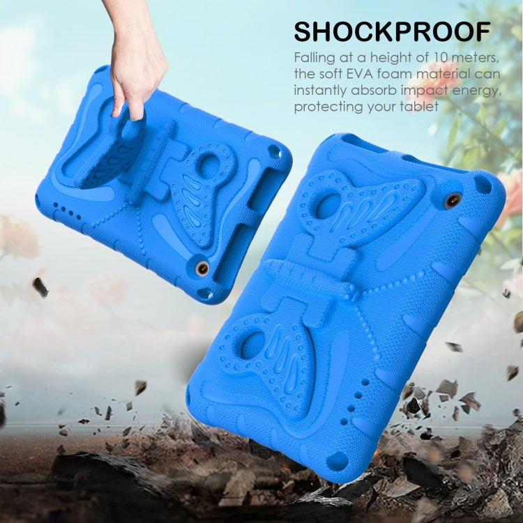 For Amazon Kindle Fire HD7 2022 Butterfly Bracket EVA Shockproof Tablet Case(Blue) - Amazon by PMC TechLife | Online Shopping South Africa | PMC TechLife | Buy Now Pay Later Mobicred