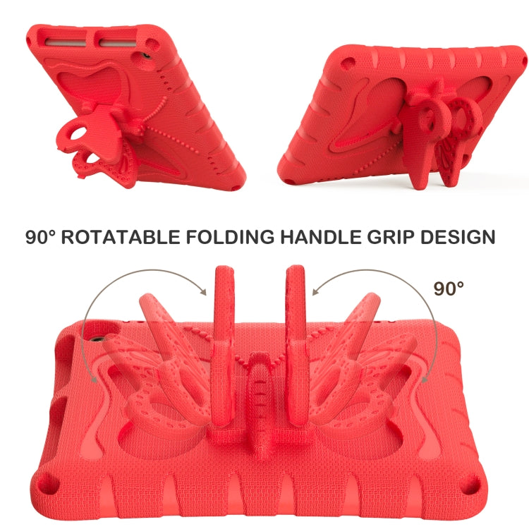 For Amazon Kindle Fire HD8 /8 Plus 2020/2022 Butterfly Bracket EVA Shockproof Tablet Case(Red) - Amazon by PMC TechLife | Online Shopping South Africa | PMC TechLife | Buy Now Pay Later Mobicred