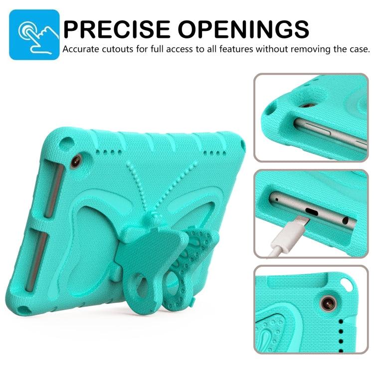 For Amazon Kindle Fire HD8 /8 Plus 2020/2022 Butterfly Bracket EVA Shockproof Tablet Case(Mint Green) - Amazon by PMC TechLife | Online Shopping South Africa | PMC TechLife | Buy Now Pay Later Mobicred