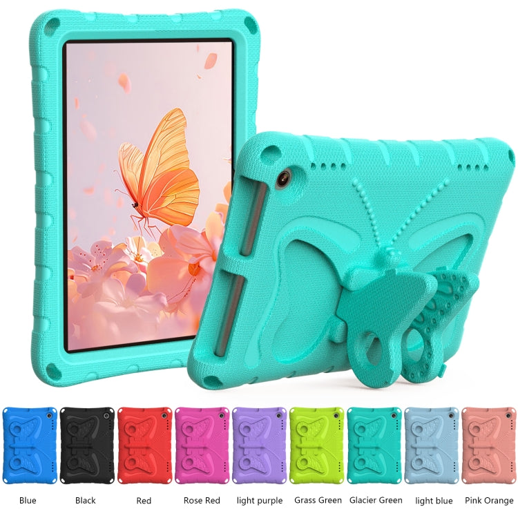 For Amazon Kindle Fire HD8 /8 Plus 2020/2022 Butterfly Bracket EVA Shockproof Tablet Case(Mint Green) - Amazon by PMC TechLife | Online Shopping South Africa | PMC TechLife | Buy Now Pay Later Mobicred