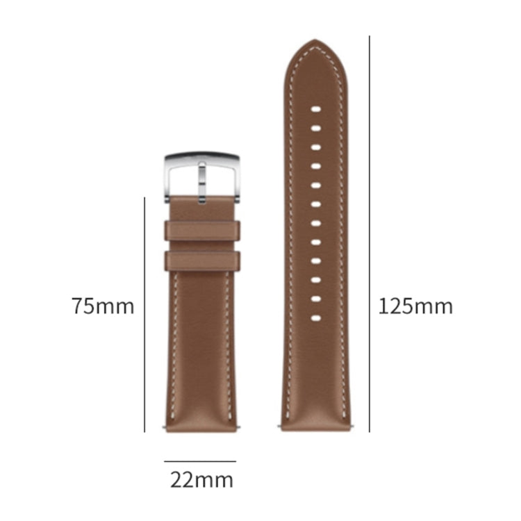 For Huawei Watch GT 5 46mm Silver Buckle Genuine Leather Watch Band(Red) - free shipping - PMC TechLife - Order now!